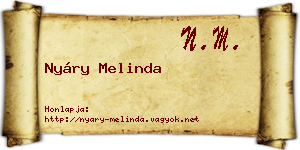 Nyáry Melinda névjegykártya