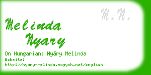 melinda nyary business card